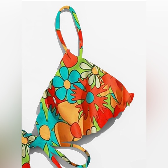 NWT 2 Piece String High Cut Thong Bikini Set - Picture 5 of 7